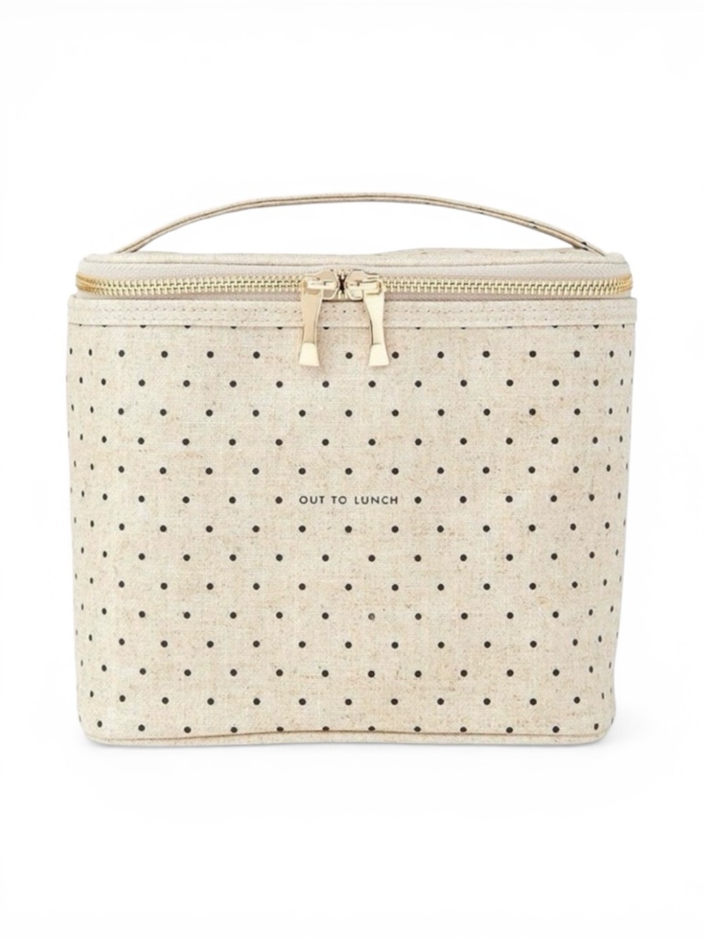 🎉HP🎉 Kate Spade Coated‑Linen “Out to Lunch” Polka Dot Insulated Lunch Bag – NWOT - Picture 3 of 12